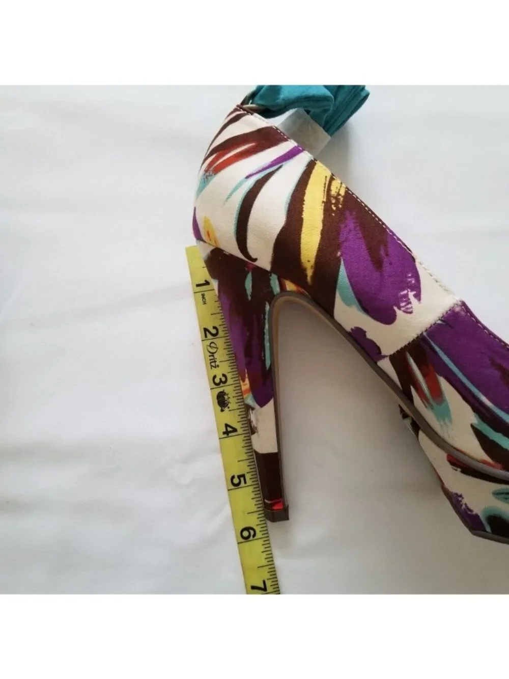 Michael Antonio Floral Kaula Removable Ankle Strap Peep Toe High Heels Size 9